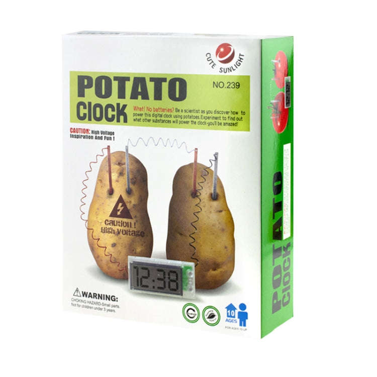 DIY Novel Green Science Potato Digital Clock Educational Kit with 2 inch LCD Screen (Potato NOT I...