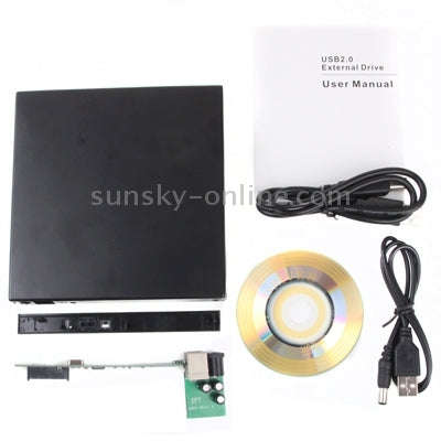 Laptop USB 2.0 Slim Portable Optical DVD / CD Rewritable Drive (SATA), SATA