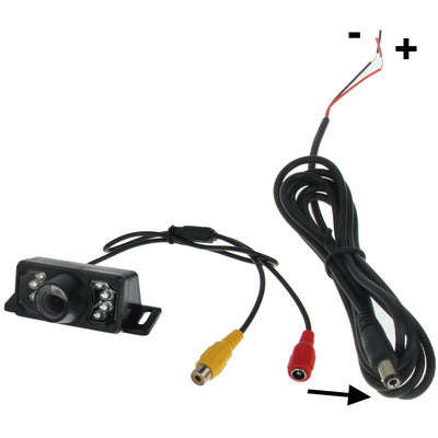 7 LED IR Infrared Waterproof Night Vision Wired Short Lens DVD Rear View, With Scaleplate , Suppo...