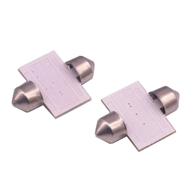 2 PCS 31mm 1.5W 80LM White Light 1 COB LED License Plate Reading Lights Car Light Bulb, 31mm