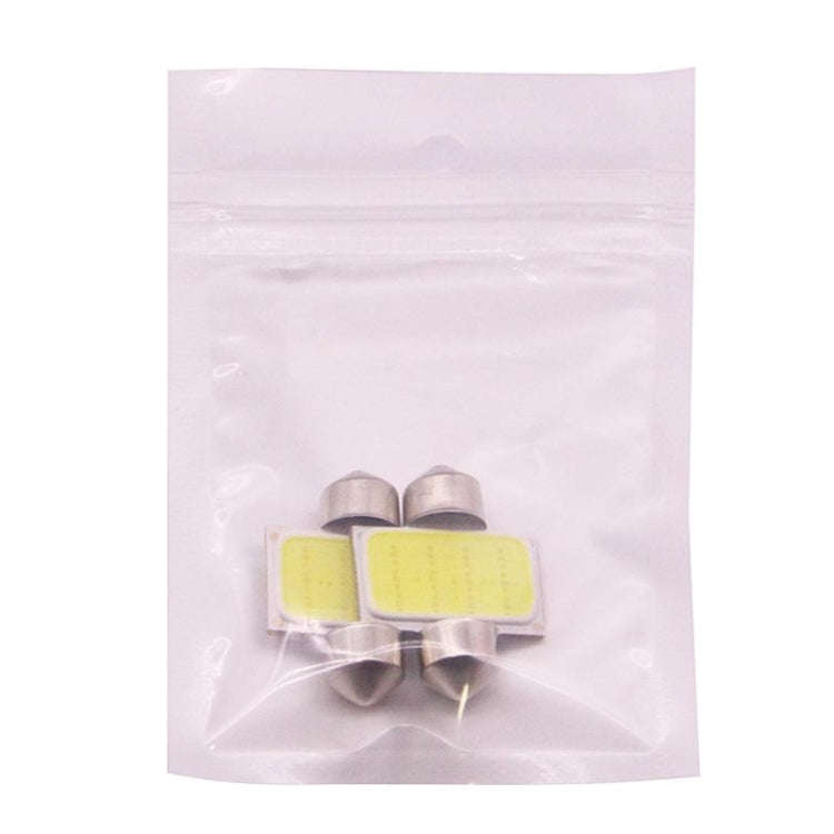 2 PCS 31mm 1.5W 80LM White Light 1 COB LED License Plate Reading Lights Car Light Bulb, 31mm