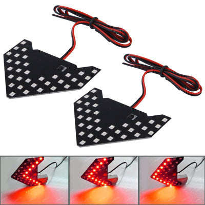 Universal Amber Sequential Blue 33 LED 3528 SMD Arrows Light for Car Side Mirror Turn Signal , S-...