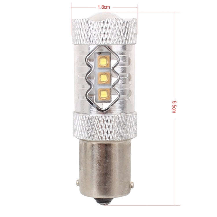 1156/BA15S 80W 800LM 6500K White Light 16-3535-LEDs Car Backup Light , Constant Current , DC12-24...
