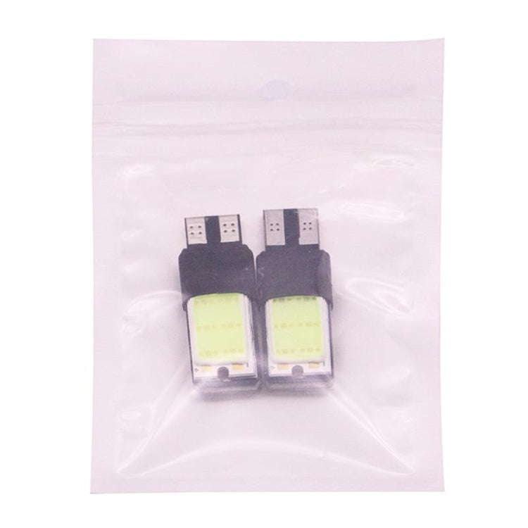 2 PCS T10 3W 160-180LM 2 LED Ice Blue COB LED Decode Car Clearance Lights Lamp, DC12V, 2 LED COB ...