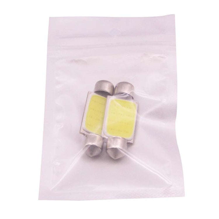 2 PCS 39mm 1.5W 80LM White Light 1 COB LED License Plate Reading Lights Car Light Bulb, 39mm