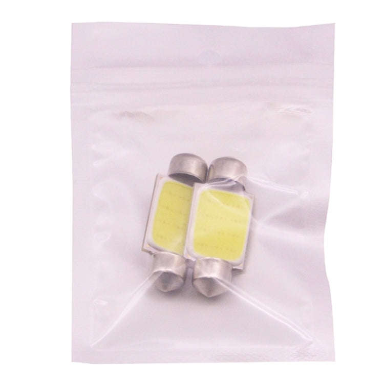 2 PCS 41mm 1.5W 80LM White Light 1 COB LED License Plate Reading Lights Car Light Bulb, 41mm