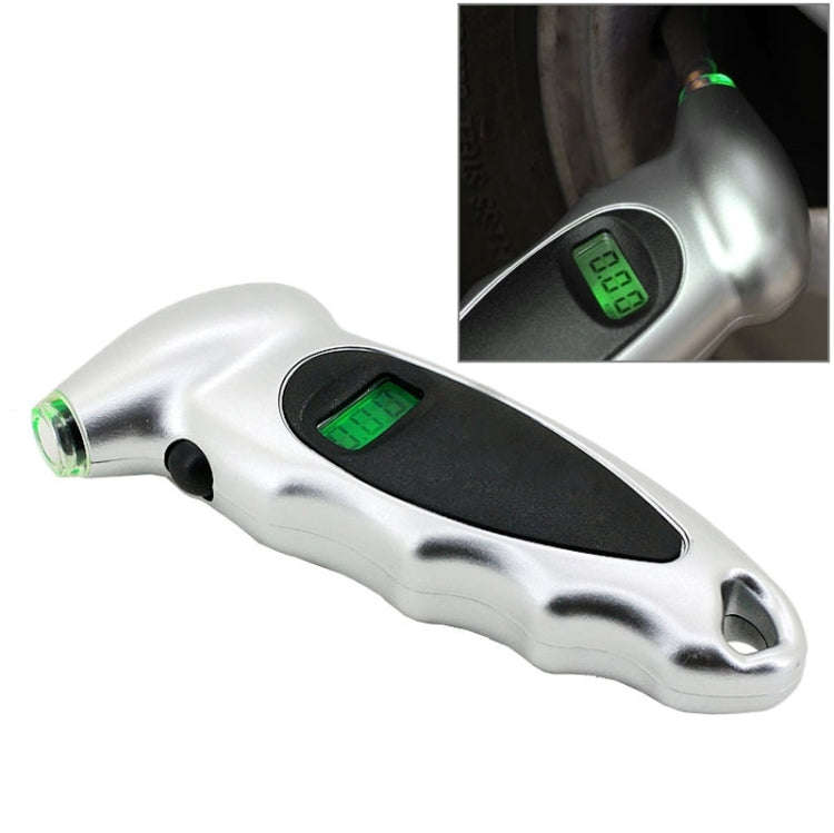 1/4 inch LCD Display Screen Digital Tire Gauge with LED Light, Pressure Range: 0-100PSI, 1/4 inch