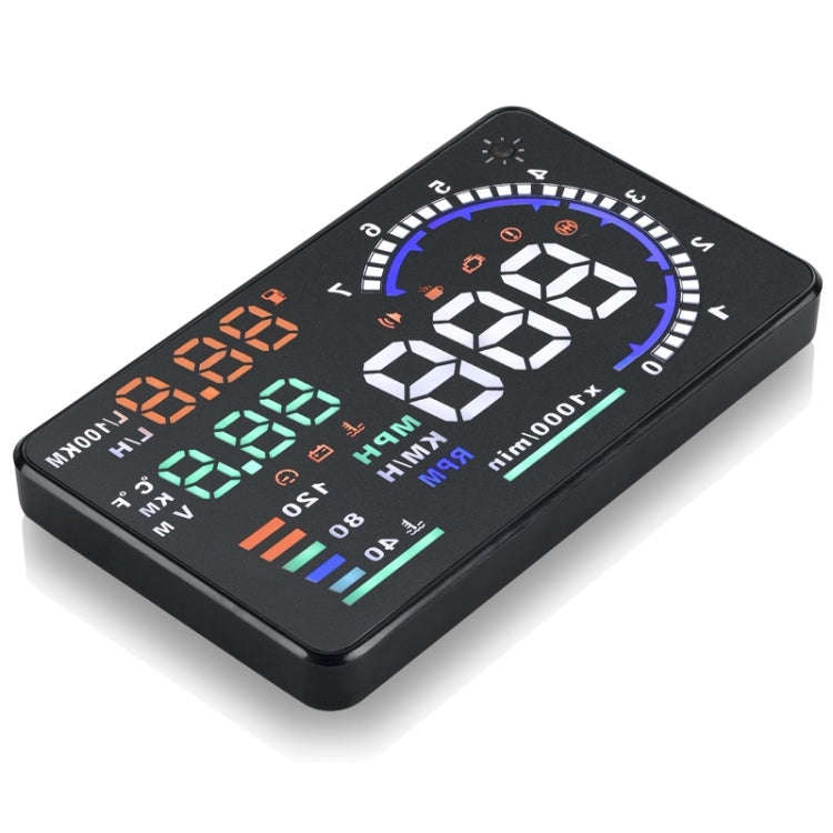 A8 5.5 inch Car OBDII HUD Warning System Vehicle-mounted Head Up Display Projector with LED, Supp...