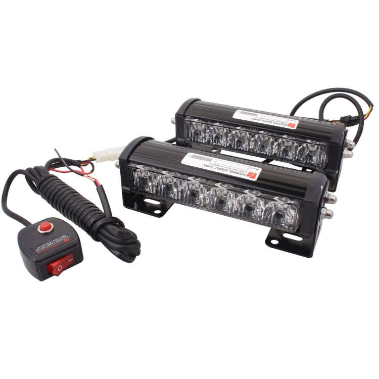 2 PCS  6 inch 6 LED 2 x 18W Car Flash Warning Light Red + Blue Change White Waterproof Emergency ...