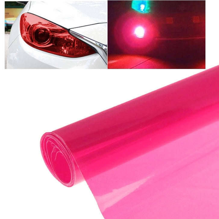 Protective Decoration Flash Point Car Light Membrane /Lamp Sticker, Size: 195cm x 30cm, Pink, Cry...