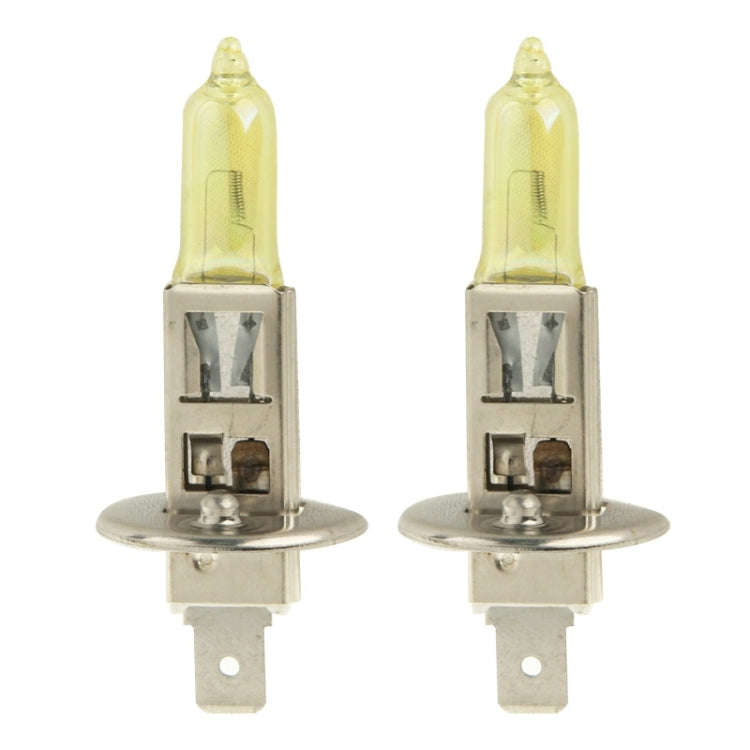 2 X H1 HOD Halogen Bulbs 12V 100W 2400 LM 3500K Yellow Light Headlights, H1