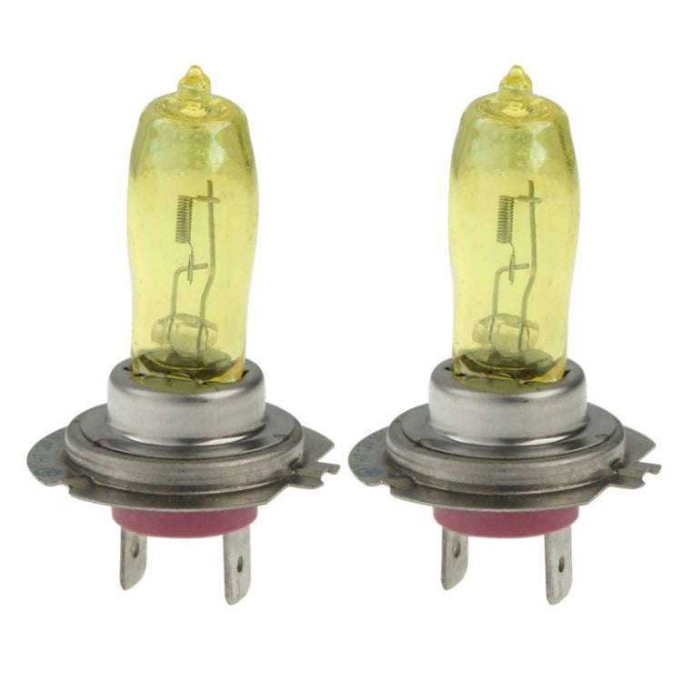 2 X H7 HOD Halogen Bulbs 12V 100W 2400 LM 3500K Yellow Light Headlights, H7