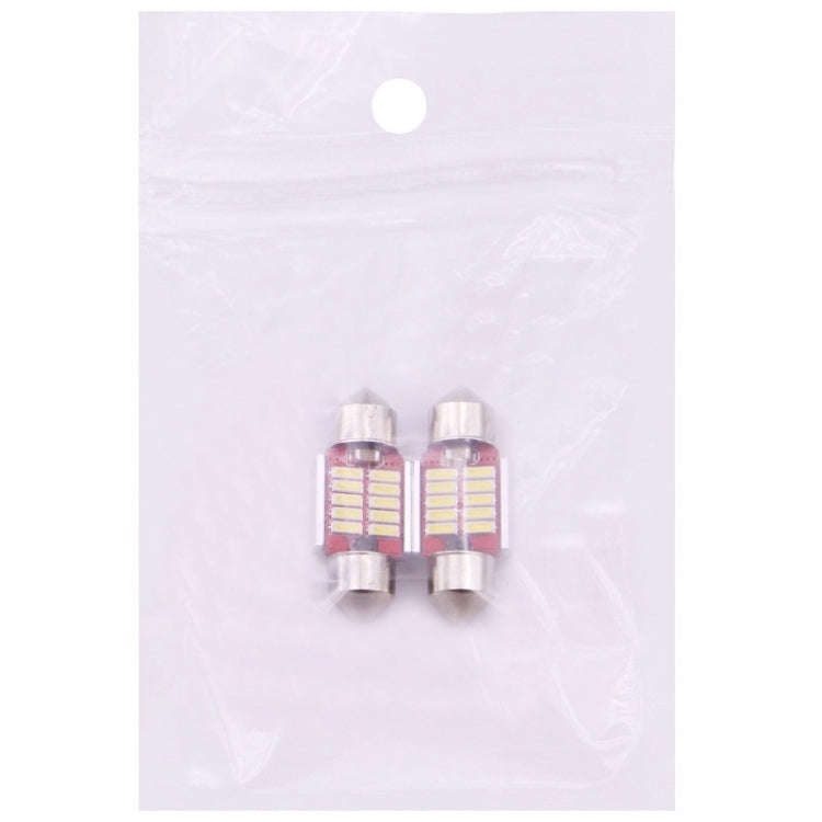 2 PCS 31mm 3W 180LM White Light 10 LED SMD 4014 CANBUS License Plate Reading Lights Car Light Bul...
