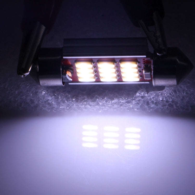 2 PCS 39mm 3.5W 180LM White Light 12 LED SMD 4014 CANBUS License Plate Reading Lights Car Light B...