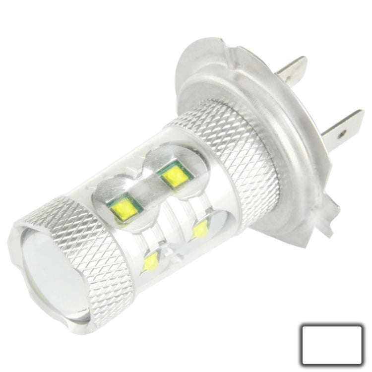 H7 60W White 12 CREE LED Fog Light for Vehicles, DC 12-30V, H7