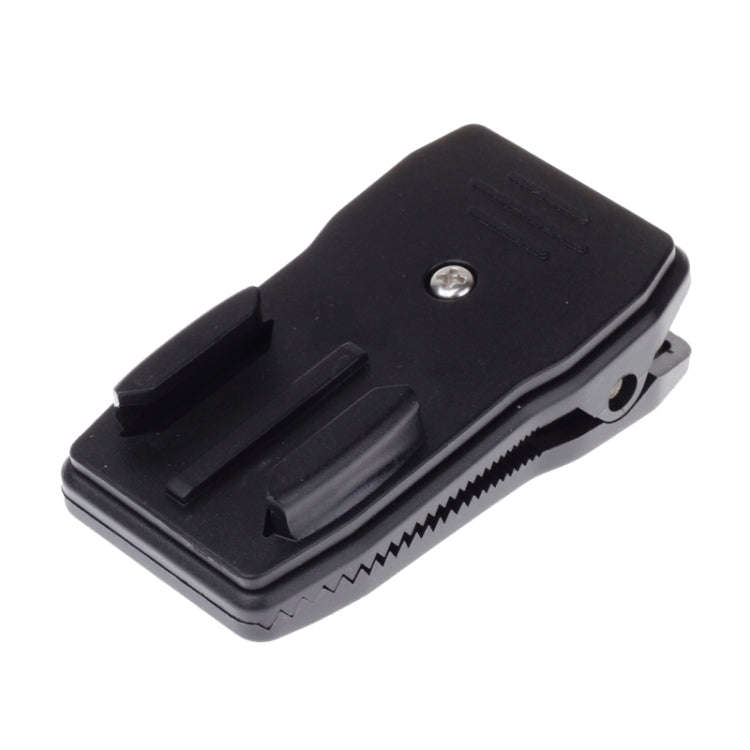 360 Degree Rotation J Shape Backpack Hat Clip Fast Clamp Mount for Xiaomi Yi Sport Camera(XM17), ...