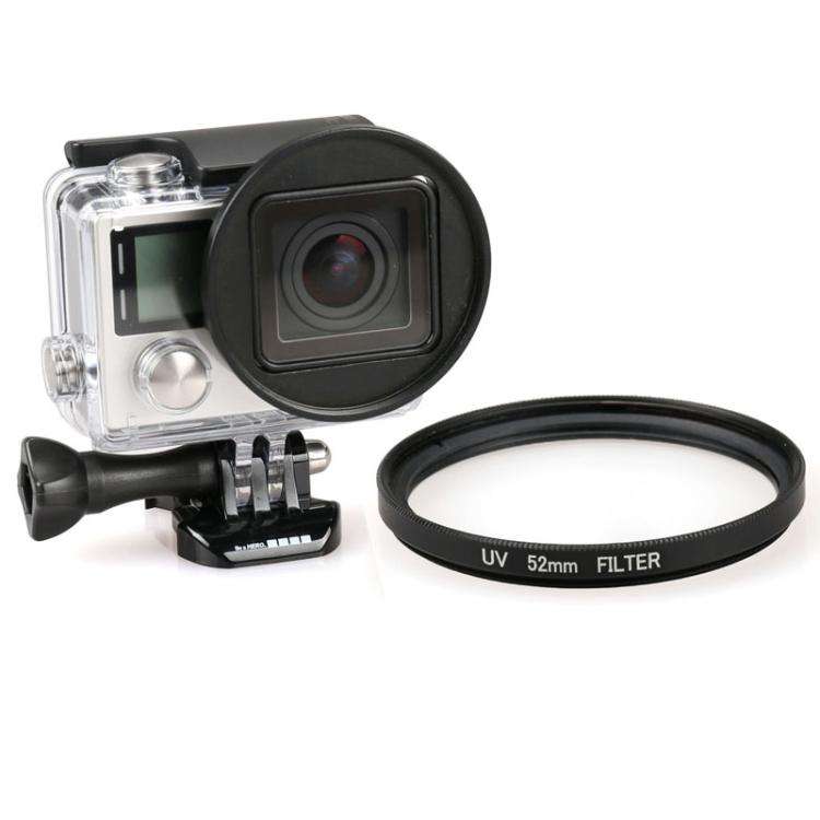 52mm Round Circle UV Lens Filter for GoPro HERO4 / 3+, UV Lens