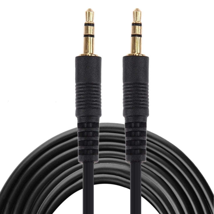Aux Cable, 3.5mm Male Mini Plug Stereo Audio Cable, Length: 5m (Black + Gold Plated Connector), L...