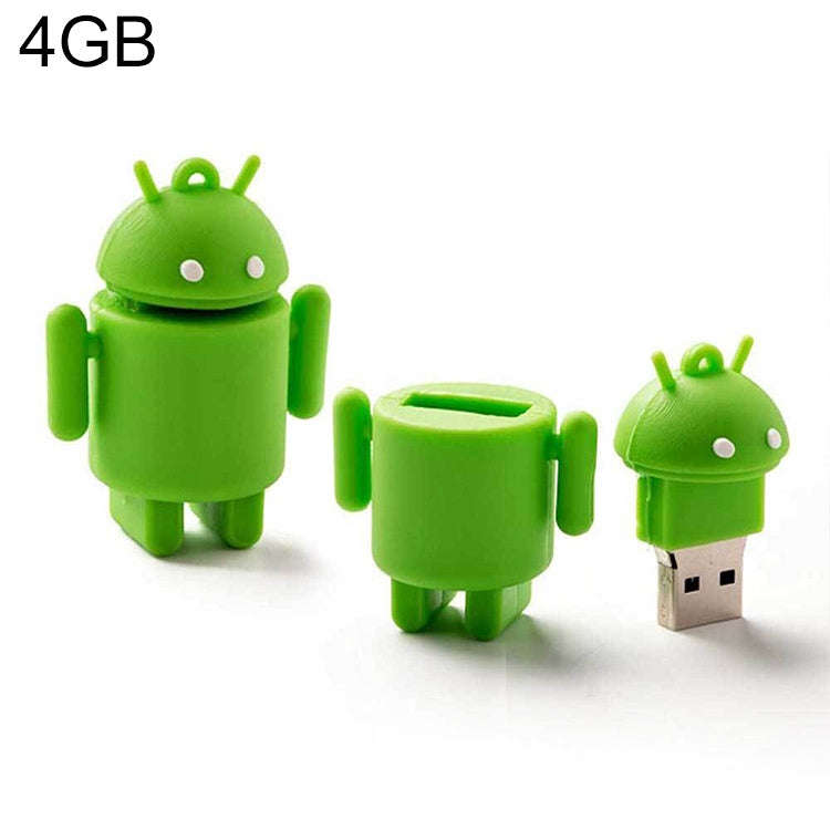 4GB Android Robot Style USB Flash Disk (Green), 4GB