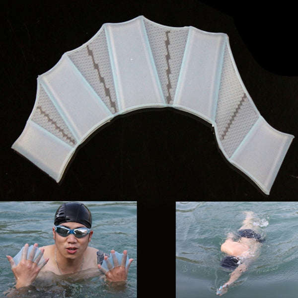 Silicone Swimming Web Fins Hand Flippers Training Gloves, M, Size: M Blue, Size: M Magenta