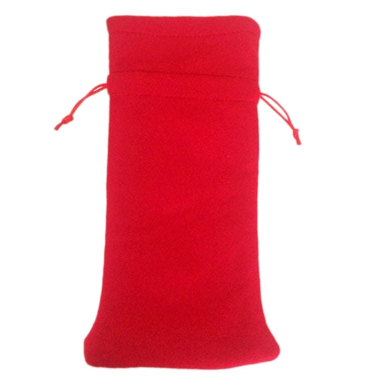 3 PCS Santa Pattern Christmas Dinner Table Decoration Plush Champagne Wine Bottle Bag, Santa Patt...