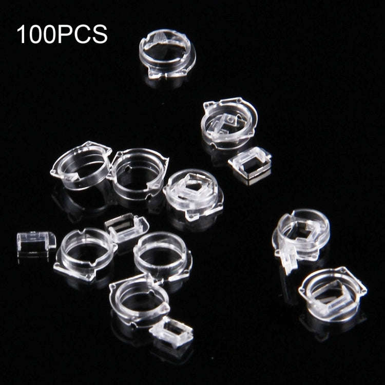 100 PCS Transparent Plastic Camera Lens Frame for iPhone 5 & 5S & 5C