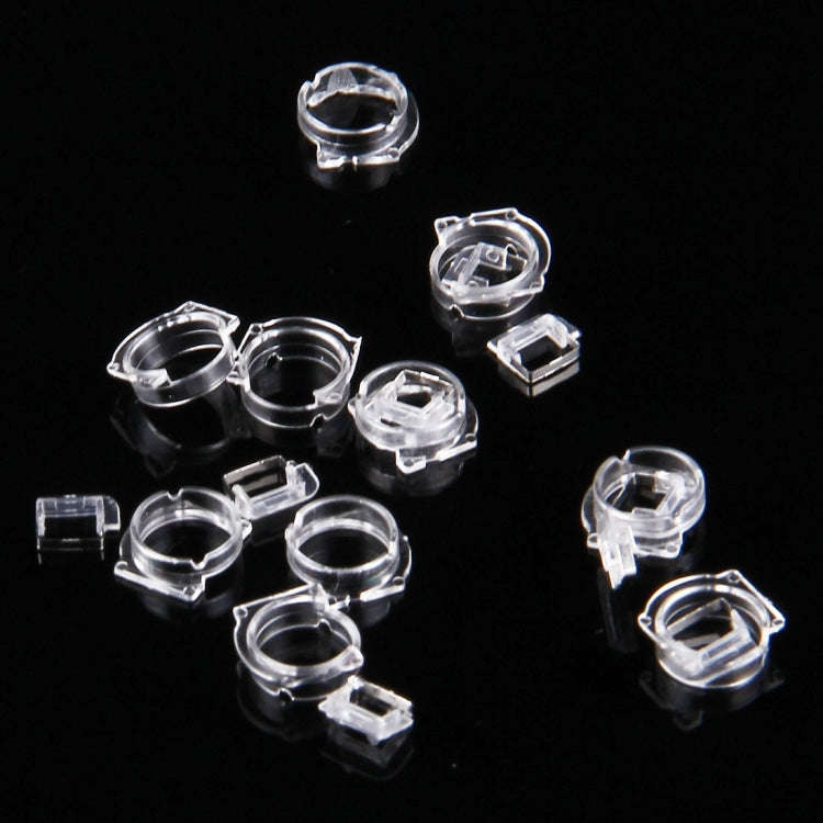 100 PCS Transparent Plastic Camera Lens Frame for iPhone 5 & 5S & 5C