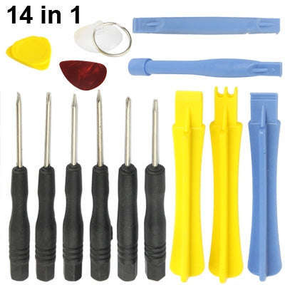 14 in 1 (Screwdrivers + Plastic Opening Tools) Professional Premium Precision Phone Disassembly T...