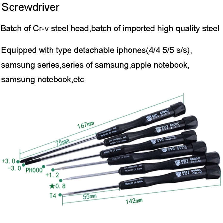BEST BST-112 22 in 1 Profession Multi-purpose Repair Tool Set for Mobile Phone / Laptop Computer,...