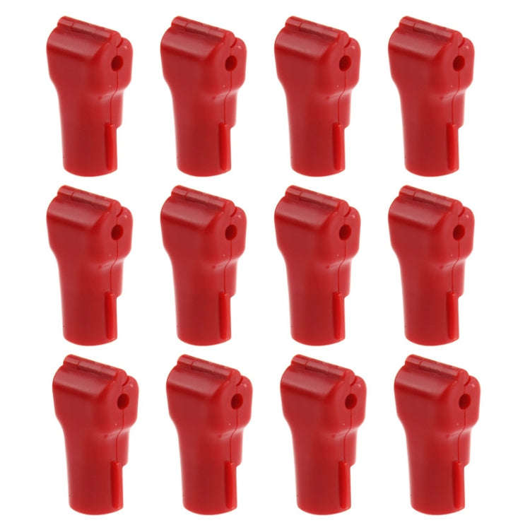 12 PCS Red ABS Display Hook / Security Lock Hook, 5.0mm Lock Hook Red, 6.0mm Lock Hook Red