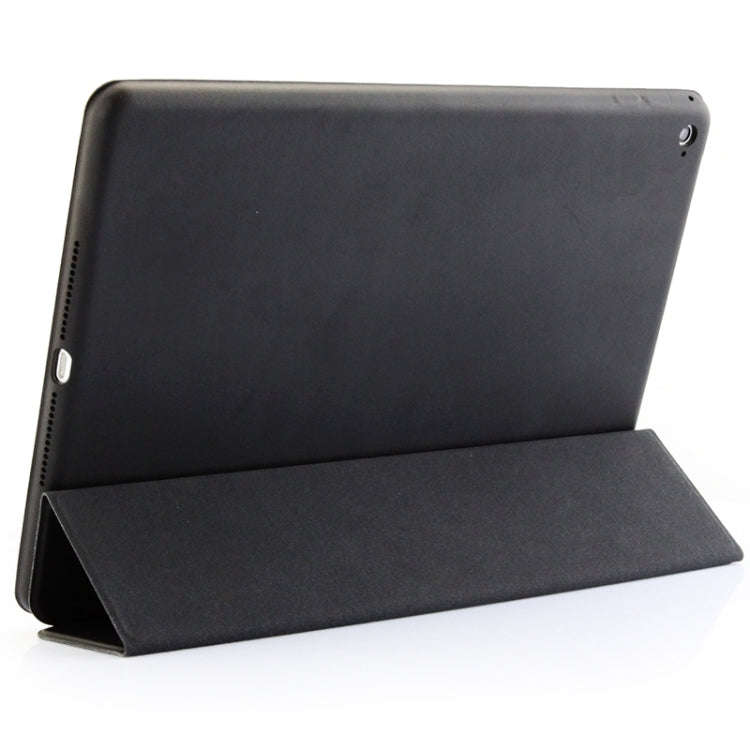 3-fold Naturally Treated Smart Leather Case with Sleep / Wake-up Function & Holder for iPad Air 2