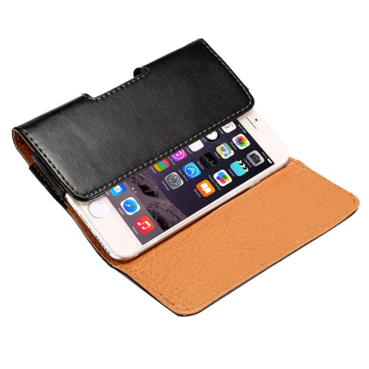 Horizontal Style Lamb Skin Texture Waist Bag with Back Splint for iPhone 6 / Galaxy S4 / S3