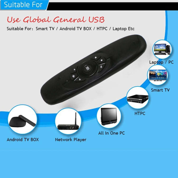 C120 T10 Fly Air Mouse 2.4GHz Rechargeable Wireless Keyboard Remote Control for Android TV Box / ...