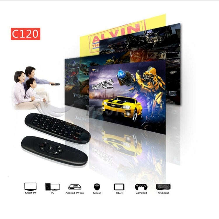 C120 T10 Fly Air Mouse 2.4GHz Rechargeable Wireless Keyboard Remote Control for Android TV Box / ...