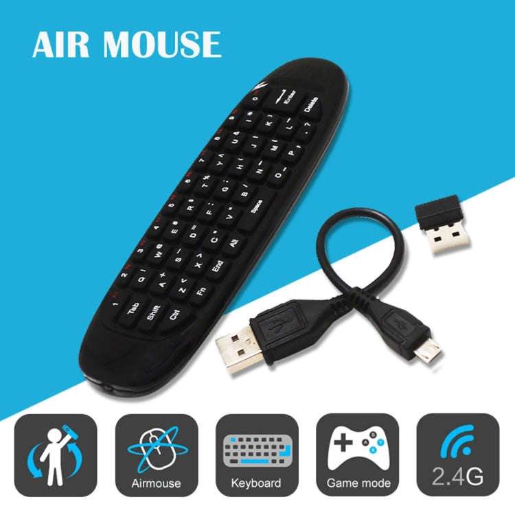 C120 T10 Fly Air Mouse 2.4GHz Rechargeable Wireless Keyboard Remote Control for Android TV Box / ...