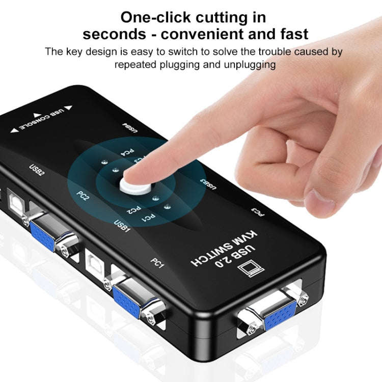 4-PORT KVM Switch, 4 Ports (with USB)