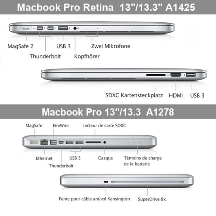 Frosted Hard Plastic Protective Case for Macbook Pro 13.3 inch, S-MAC-0023A, S-MAC-0023B, S-MAC-0...