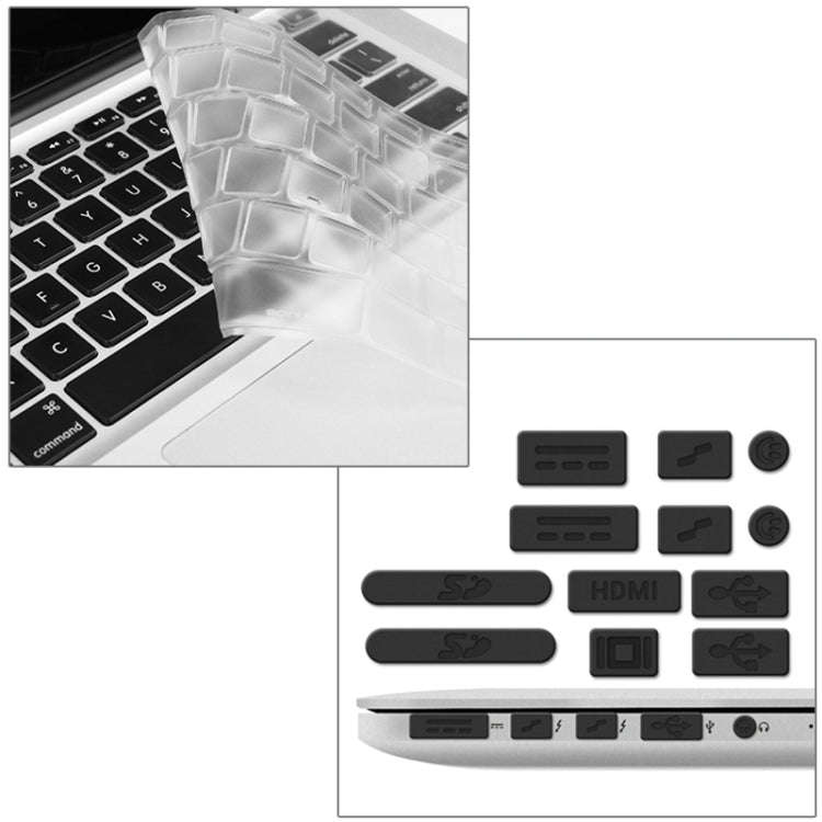 ENKAY for Macbook Pro Retina 15.4 inch (US Version) / A1398 Hat-Prince 3 in 1 Crystal Hard Shell ...