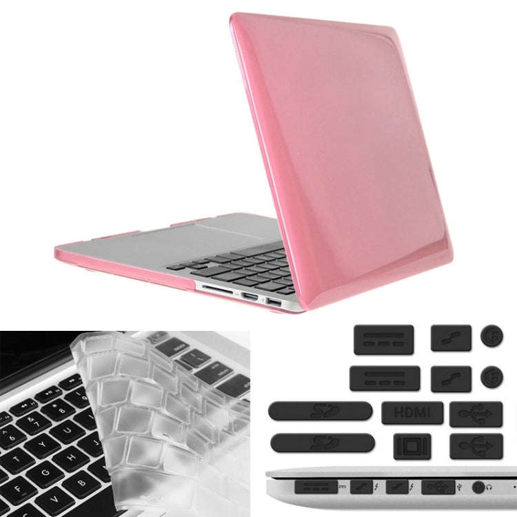 ENKAY for Macbook Pro Retina 15.4 inch (US Version) / A1398 Hat-Prince 3 in 1 Crystal Hard Shell ...