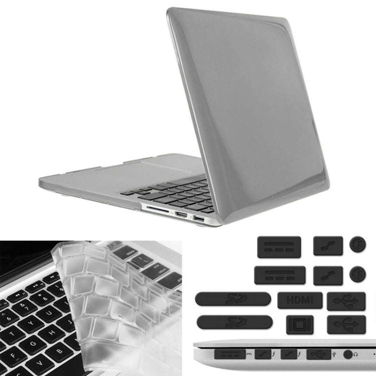 ENKAY for Macbook Pro Retina 15.4 inch (US Version) / A1398 Hat-Prince 3 in 1 Crystal Hard Shell ...