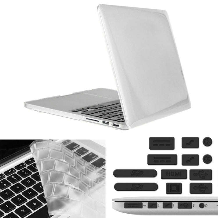 ENKAY for Macbook Pro Retina 15.4 inch (US Version) / A1398 Hat-Prince 3 in 1 Crystal Hard Shell ...