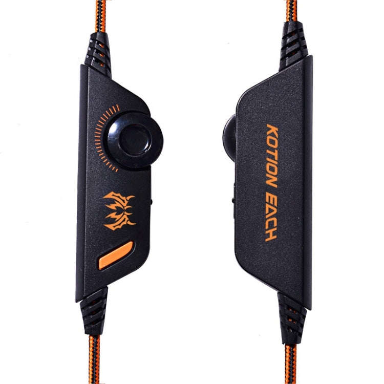 EACH G2000 Over-ear Stereo Bass Gaming Headset with Mic & LED Light for Computer, Cable Length: 2.2m