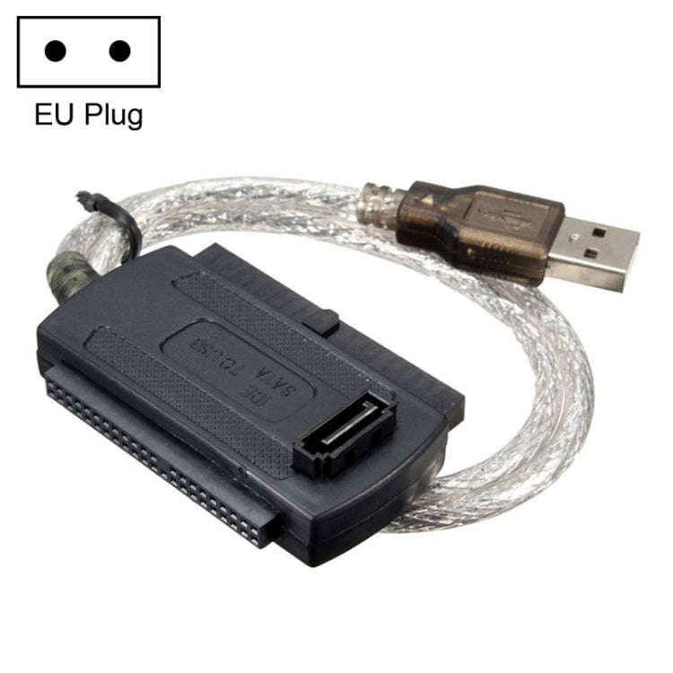 USB 2.0 to IDE & SATA Cable Cable Length: approx 55cm, USB 2.0 to IDE & SATA (EU Plug), USB 2.0 t...