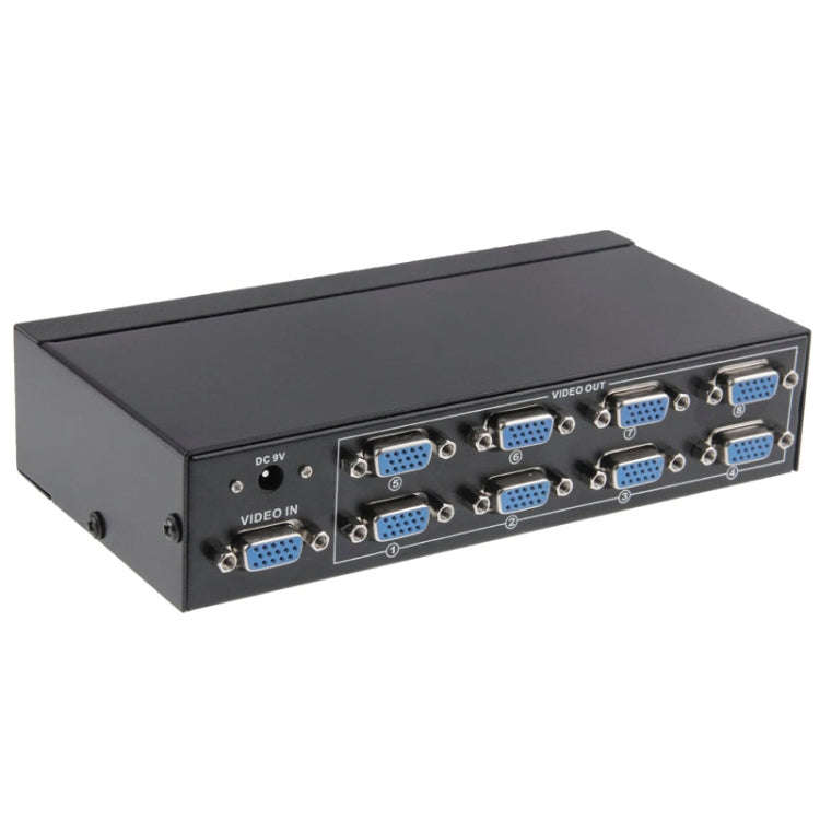 FJ-2508A 8 Port VGA Video Splitter High Resolution 1920 x 1440 Support 250MHz Video Bandwidth, 8 ...