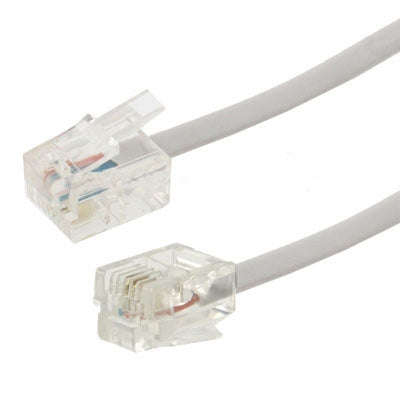 4 Core RJ11 to RJ11 Telephone cable, Length: 1.5m, Length: 1.5m