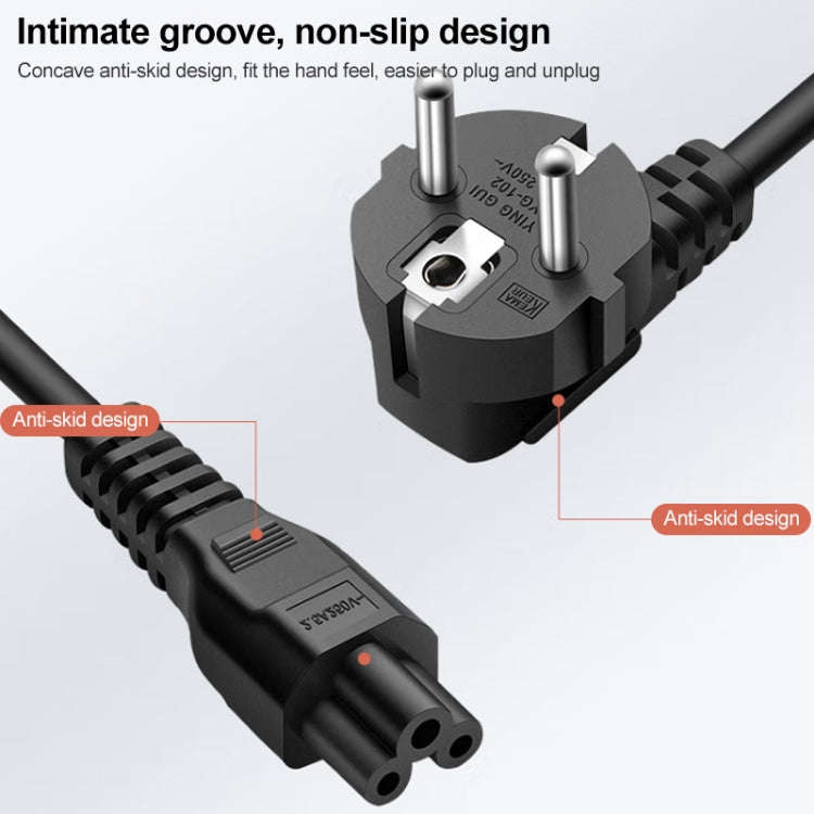 High Quality 3 Prong Style EU Notebook AC Power Cord, Length: 1.8m, 3 Prong Style EU Plug, Length...