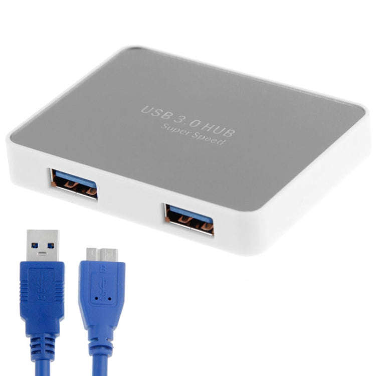 CR-H302 Mirror Surface 4 Ports USB 3.0 Super Speed 5Gbps HUB + 60cm USB 3.0 Transmission Cable, H...