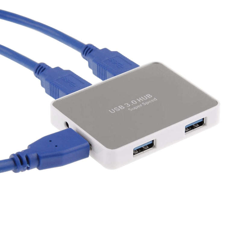 CR-H302 Mirror Surface 4 Ports USB 3.0 Super Speed 5Gbps HUB + 60cm USB 3.0 Transmission Cable, H...