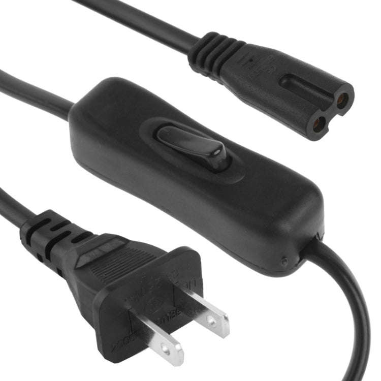2 Prong Style US Plug AC Power Cord with 304 Switch, Length: 1.5m, Length: 1.5m