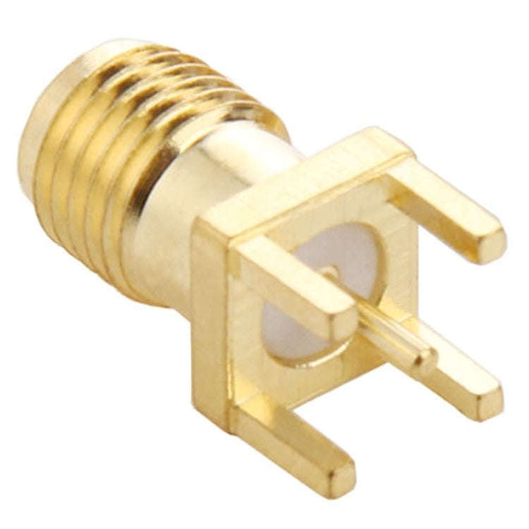 10 PCS Gold Plated SMA Female Panel Mount PCB Square Equally RF Connector Adapter, SMA Female
